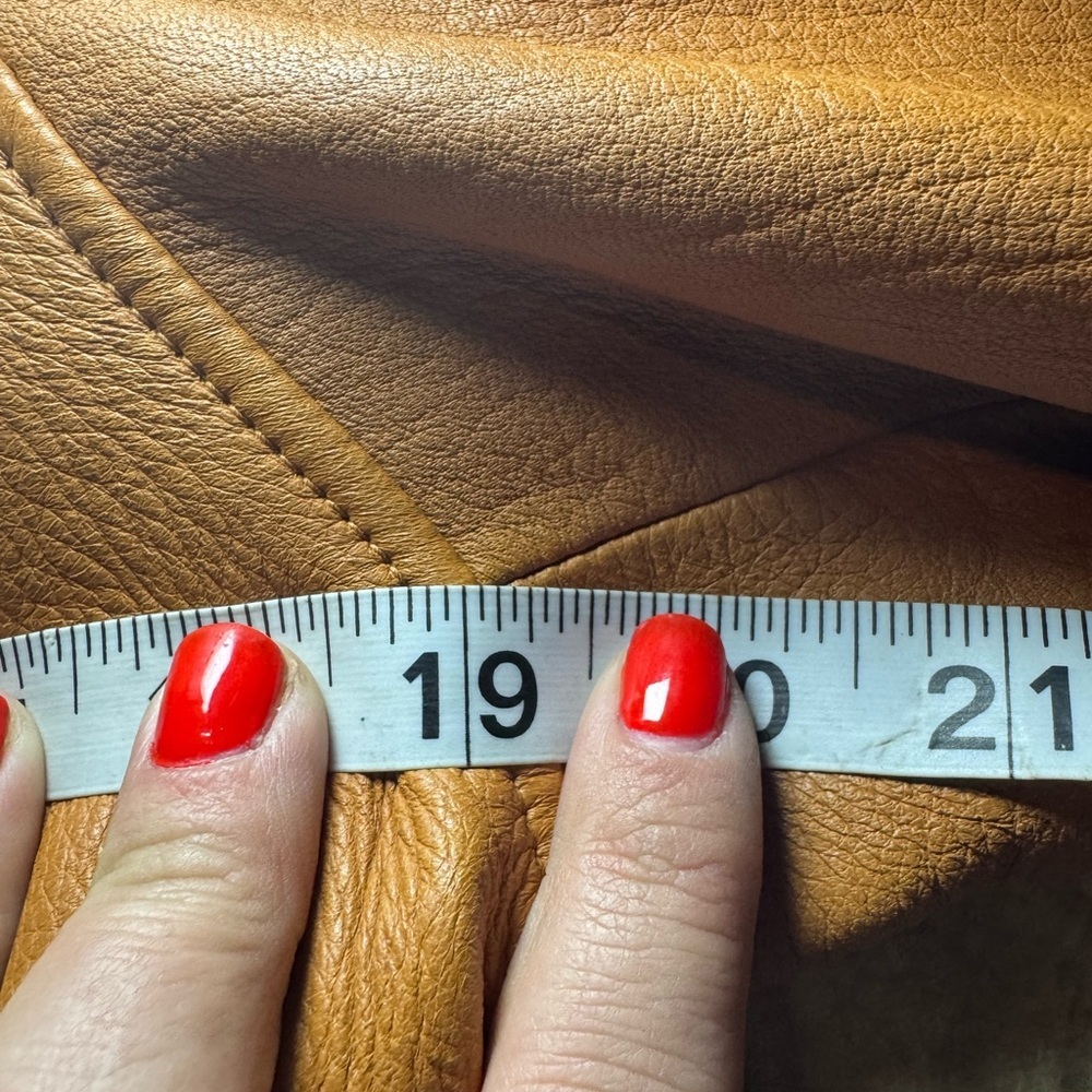 Vintage Genuine Deerskin Leather Coat Custom Made Brown Quilted Western Jacket - Picture 10 of 16